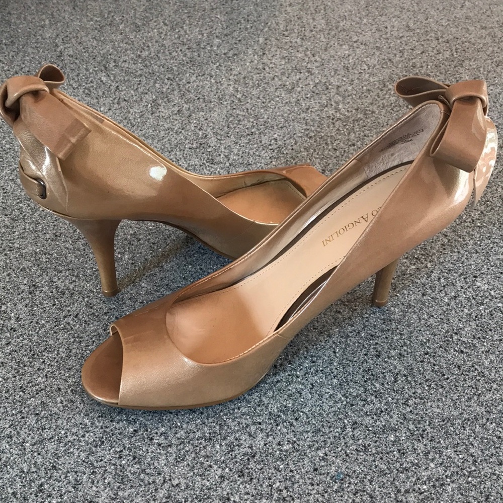 Enzo Anglioni Elegant Bow Detail Peep Toe Heels